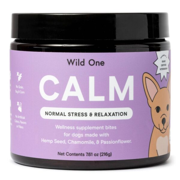 Wild One Calm Dog Supplements for Normal Stress and Relaxation - 120ct