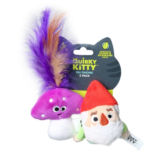 Quirky Kitty Oh Gnome Cat Toy - 2pk