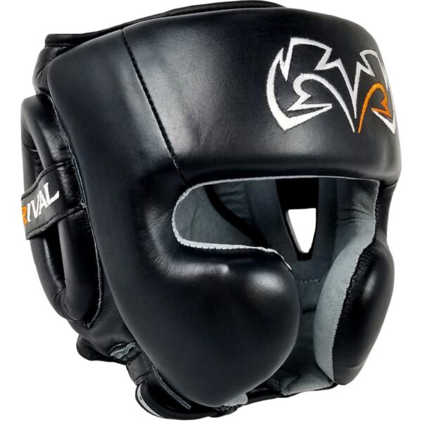 Rival Boxing RHG30 Mexican Style Cheek Protector Headgear - Large - Black/Black