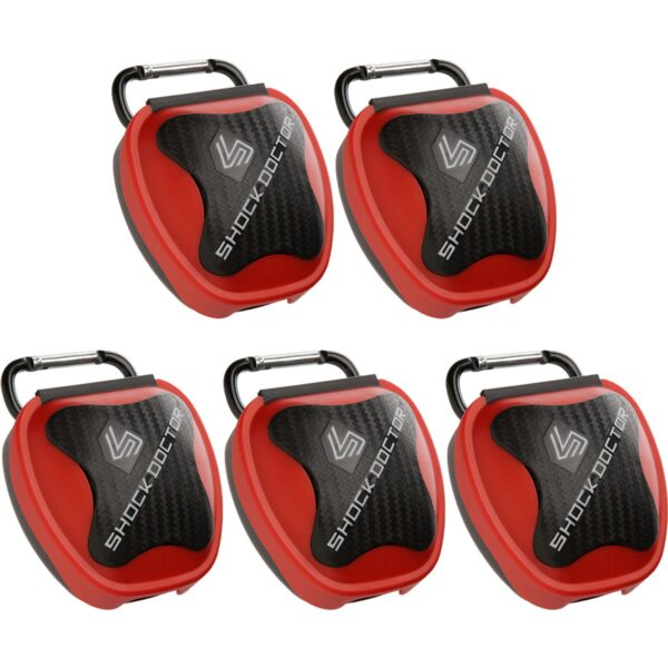 Shock Doctor 5-Pack Mouthguard Case - Red