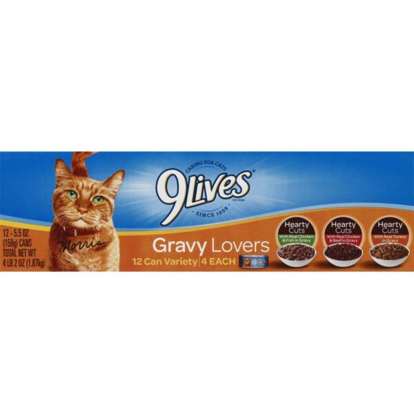 9 Lives Variety Gravy Favorites - Wet Cat Food - 5.5oz/12pk