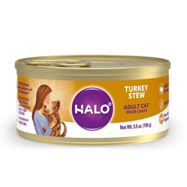 Halo Grain Free Stew Wet Cat Food Turkey - 12ct Pack