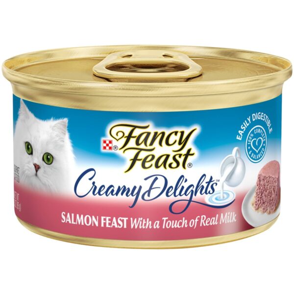 Purina Fancy Feast Creamy Delights with a Touch of Real Milk Gourmet Wet Cat Food Salmon Feast - 3oz