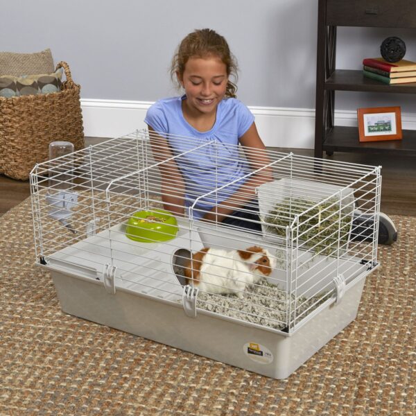 Ferplast Cavie Large Size Multi-Level Guinea Pig Cage with Water Bottle, Food Dish and Guinea Pig Hide-Out