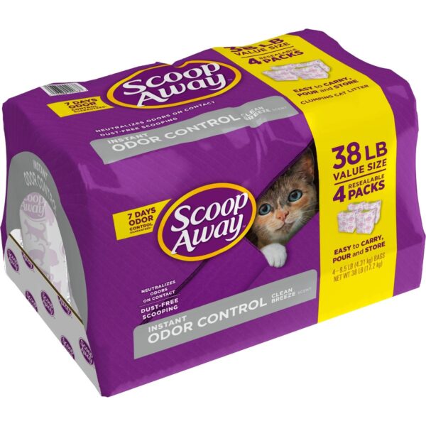 Scoop Away Instant Odor Control Clean Breeze Cat Litter - 38lb
