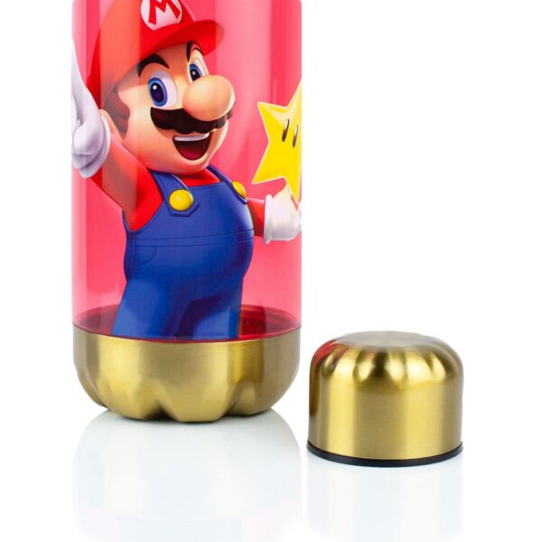 Just Funky Super Mario Bros Red Plastic Water Bottle | 20 oz