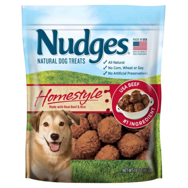 Nudges Beef Meatball Dog Treat - 16oz