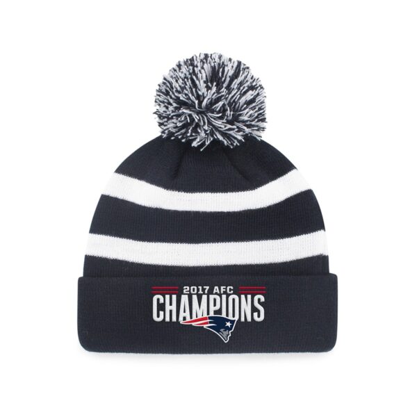 NFL AFC Conference Champs New England Patriots Breakaway Knit Beanie with Pom by Fan Favorite