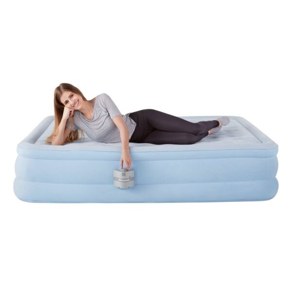 Beautyrest Contour Aire 18" Air Mattress with Attached InstaPump and Phone Pocket - Queen