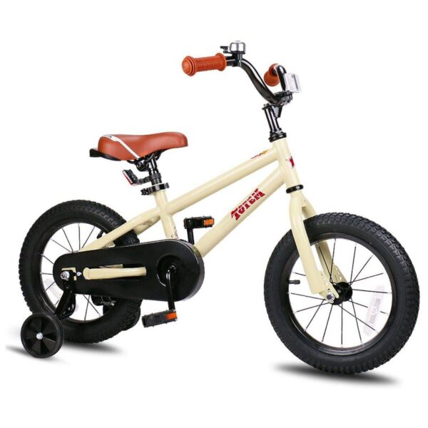 JOYSTAR Totem Series Premium Steel Body 18-Inch Kids Bike with Coaster Braking and Kickstand, Ivory