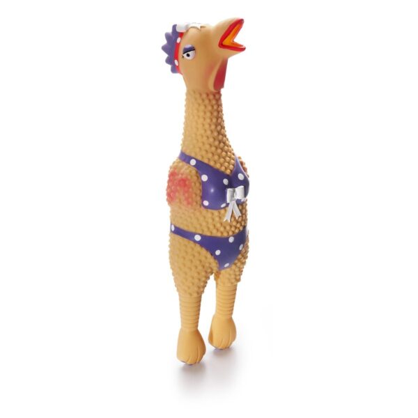 Charming Pet Henrietta Rubber Chicken Dog Toy - L