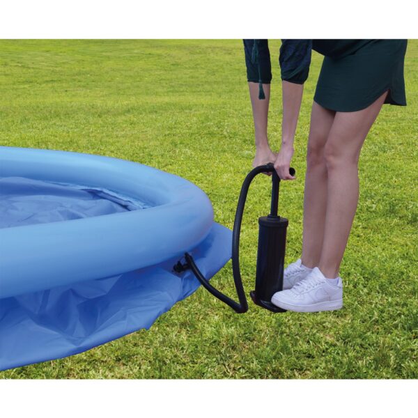 JLeisure Avenli 8 Foot x 25 Inch 2 to 3 Person Capacity Prompt Set Above Ground Kid Inflatable Outdoor Backyard Swimming Pool, Blue