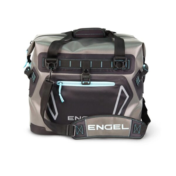 Engel Portable Waterproof Heavy-Duty Foam Insulated Soft-Sided Cooler Bag with Padded Adjustable Strap and Front Pocket, Seafoam