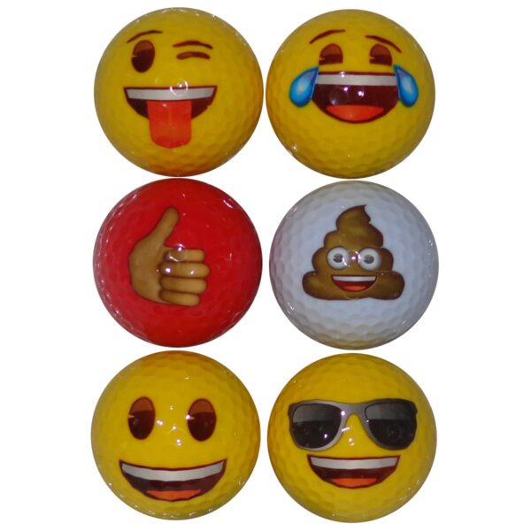 Emoji Golf Balls - 6pk