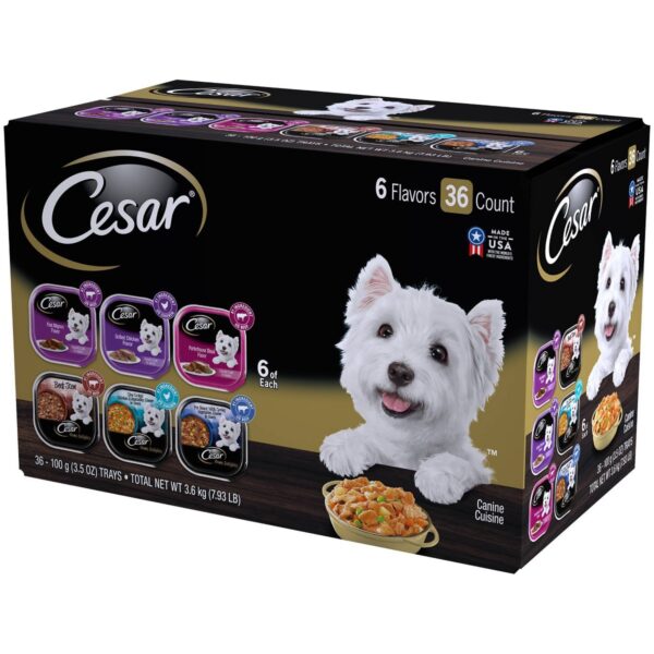 Cesar Classic Loaf in Sauce & Home Delights Wet Dog Food - 3.5oz/36ct Variety Pack