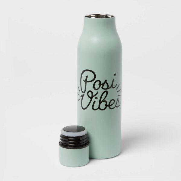 20oz Stainless Steel Vacuum Water Bottle Positive Vibes - Room Essentials™