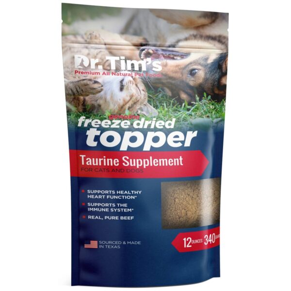 Dr. Tim's Pet Food Freeze Dried Beef Taurine Topper - 12oz