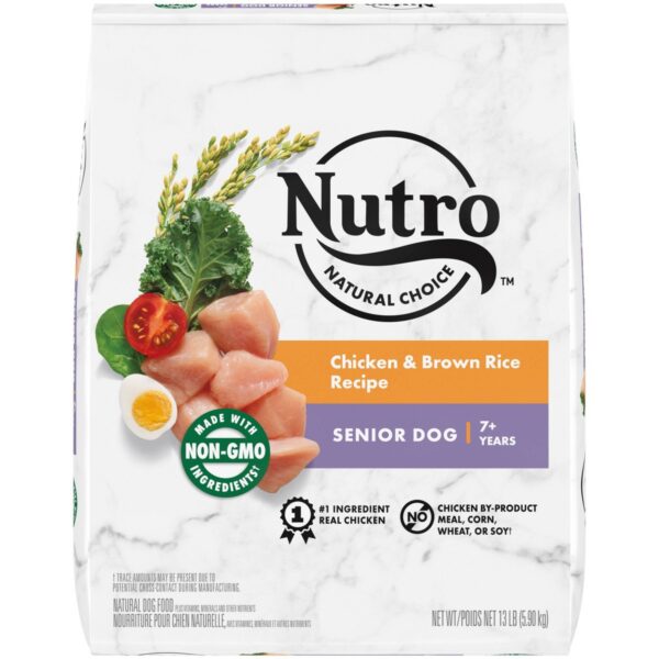 NUTRO Natural Choice Chicken and Brown Rice Recipe Senior Dry Dog Food - 13lbs