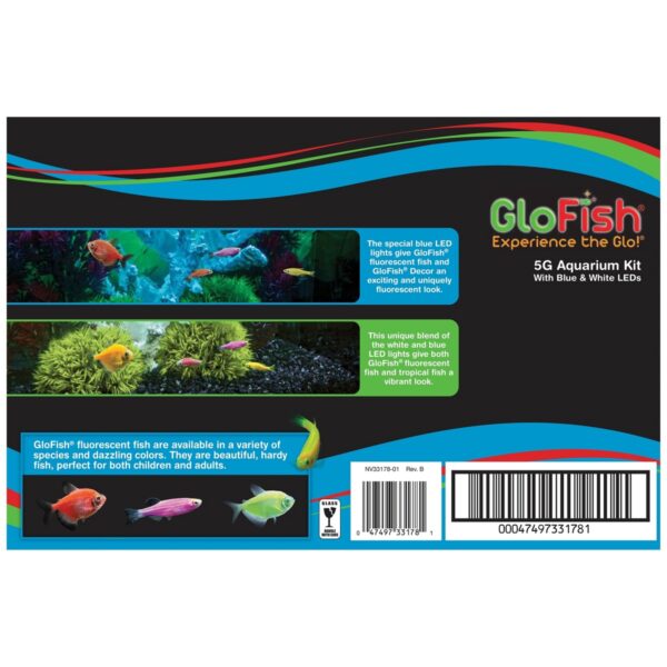 GloFish Aquarium Kit 5 Gallons, Includes LED Lighting And Filter