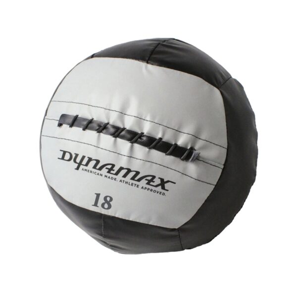 Dynamax DMX-MB18 18 Pound 14 Inch Diameter Exercise Weight Training Toning Medicine Ball for Home Gym Core Workout, Gray and Black
