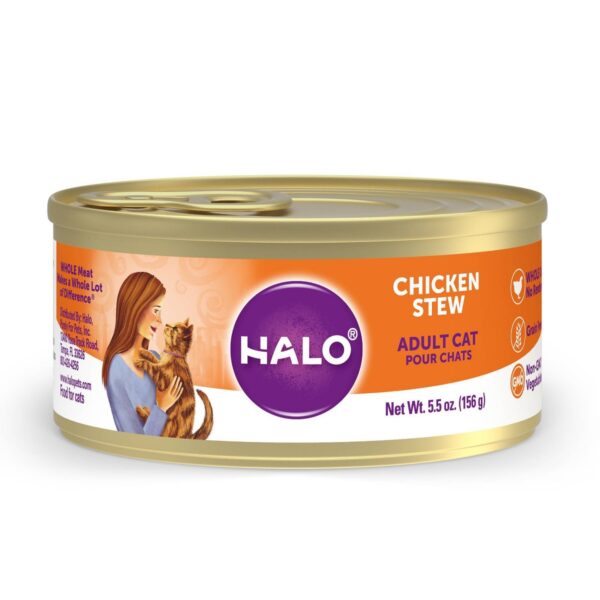 Halo Grain Free Stew Wet Cat Food Chicken - 12ct Pack