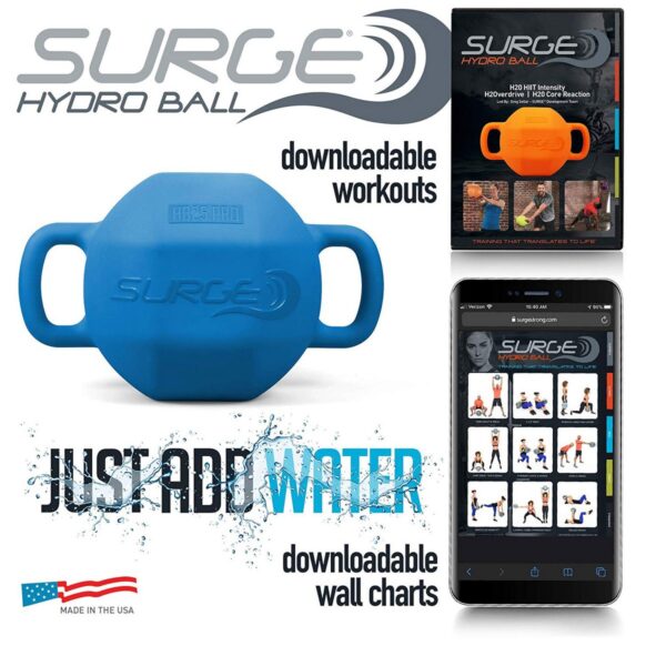 Surge Balance Enhancing Endurance Inertia Training Hydro Ball 25 Pro, Blue