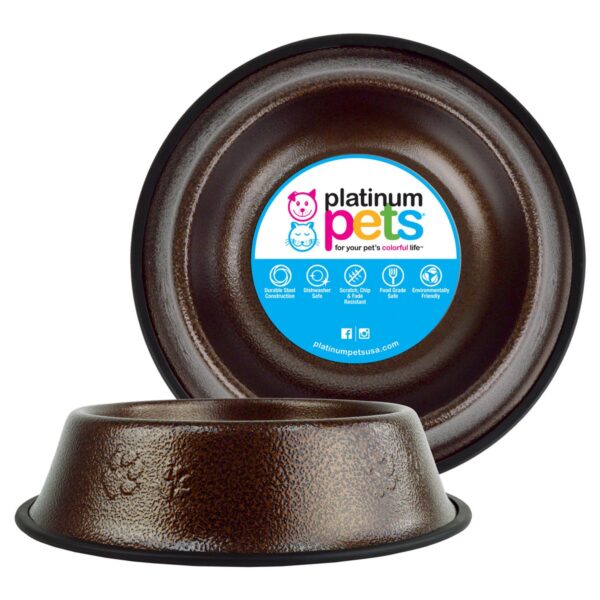 Platinum Pets Embossed Non-Tip Cat/Dog Bowl - Copper Vein - 6.25 Cup