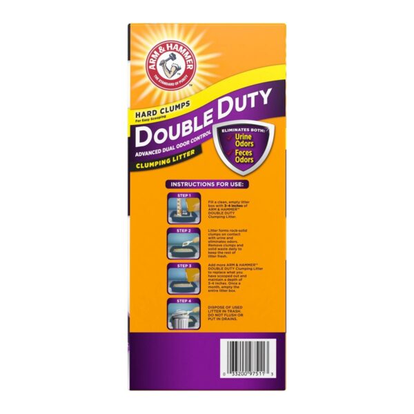Arm & Hammer Double Duty Advanced Dual Odor Control Clumping Litter - 29lbs