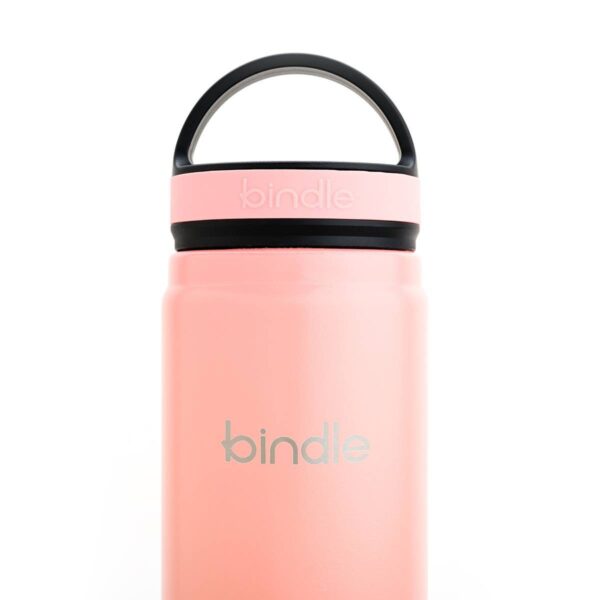 Bindle Bottle 20oz Slim Double Walled & Vacuum Insulated Stainless Steel Bottle with Storage/Stash Compartment Coral