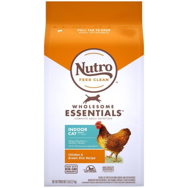 Nutro Wholesome Essentials Indoor Chicken & Brown Rice Recipe Adult Premium Dry Cat Food - 5lbs