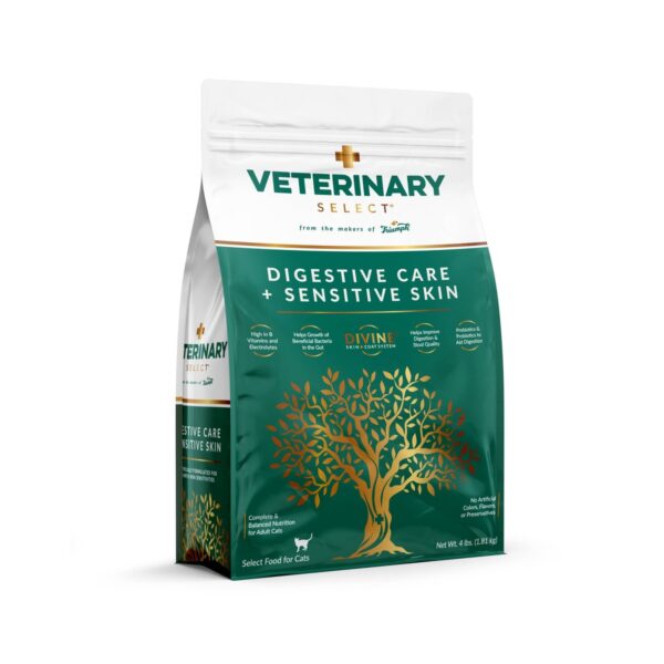 Veterinary Select Digestive Care & Sensitive Skin Adult Premium Dry Cat Food - 4lbs