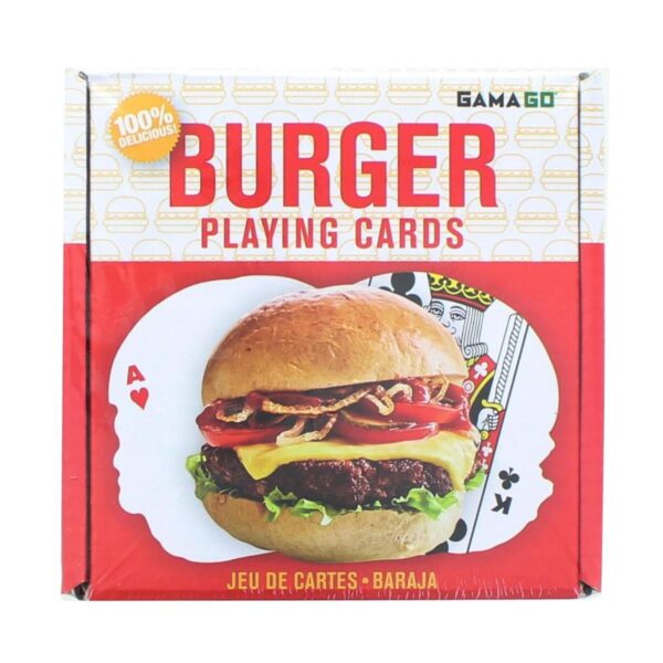 Gamago Hamburger-Shaped Playing Cards | 52 Card Deck + 2 Jokers