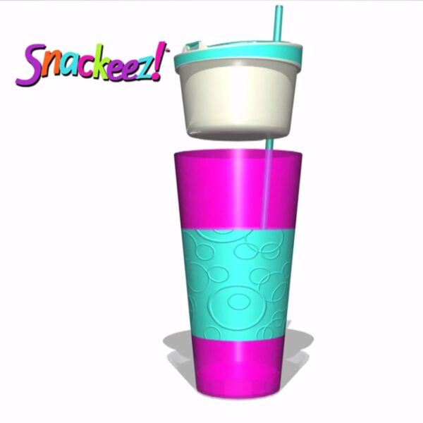 Snackeez 2-in-1 Snack & Drink Cup Blue/Green