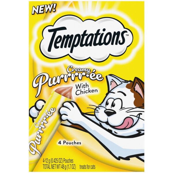 Temptations Creamy Puree Chicken Cat Treats - 1.7oz