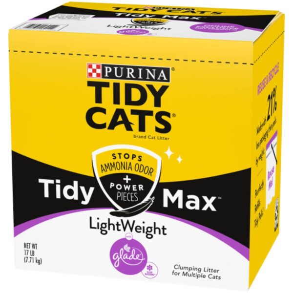 Purina Tidy Cats Clumping Lightweight Cat Litter Tidy Max Glade Clean Blossoms Multi Cat - 17lb Box