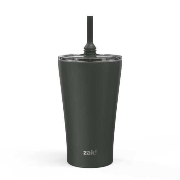 Zac Designs 20oz Stainless Steel Double Wall Vacuum Tumbler Charcoal