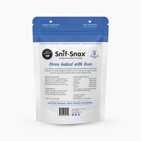 Snif-Snax Anti Oxidant All Natural Salmon, Sweet Potato & Blueberry Cat Treats - 3oz