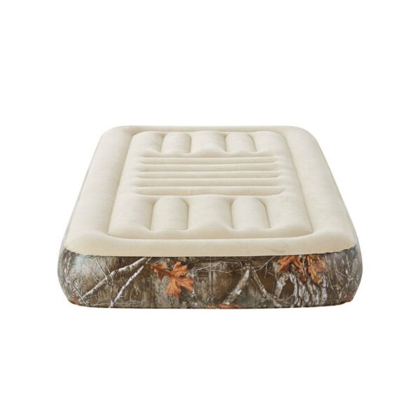 RealTree Edge Camo Lumbar Zone Support 10" Outdoor Air Mattress with Hands-Free Electric Pump - Twin