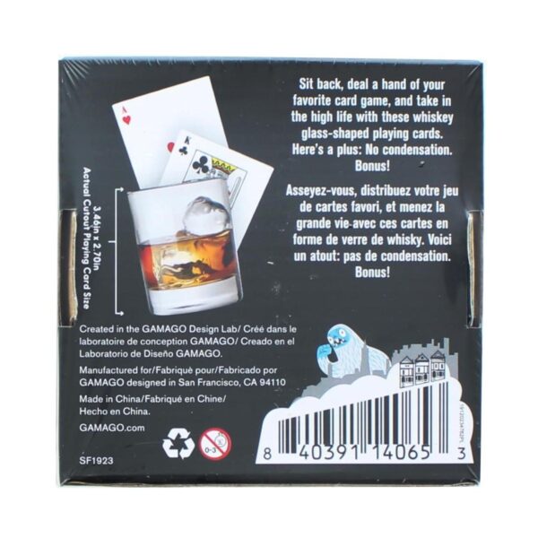Gamago Whiskey Glass-Shaped Playing Cards | 52 Card Deck + 2 Jokers
