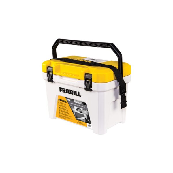 Frabill FRBBA213 Magnum Bait Station 13 Heavy Duty Tackle Box Bait Station Live Bait Cooler, 2 Speed Water Resistant Battery Powered Aerator, 13 Quart