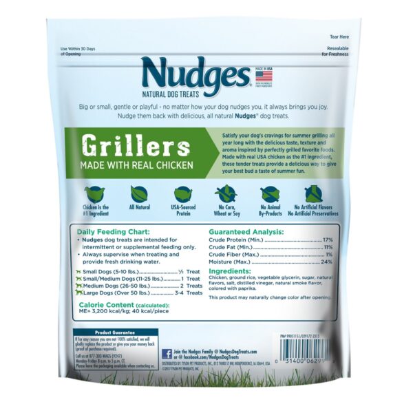 Nudges Natural Chicken Grillers Dog Treats - 16oz