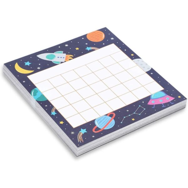 60-Pack Classroom Incentive Charts, Motivate Nice Behavior for Teachers Students, Space Themed, 6x5.25"