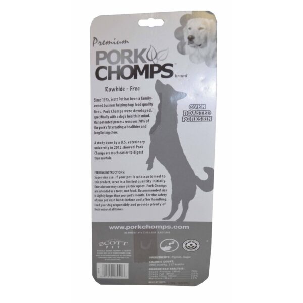 Nutri Chomps Pork Chomps Roasted Pressed Bone Chewy Treat Dog Treats - 5.44oz