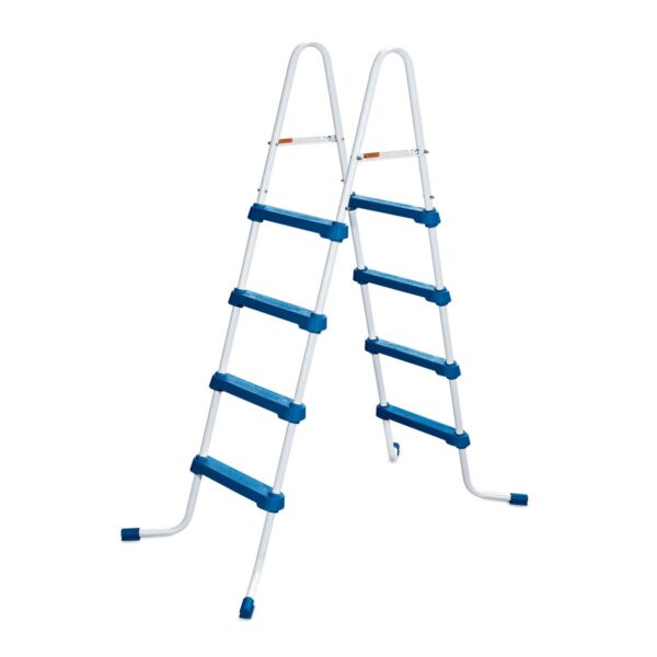 Summer Waves P54480000 48 Inch SureStep 48 Step Heavy Duty Steel Outdoor Above Ground Swimming Pool Ladder, Blue