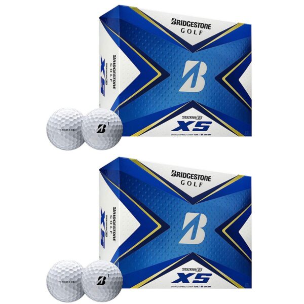 Bridgestone 2020 Tour B XS Reactive Urethane Distance White Golf Balls (2 Dozen)