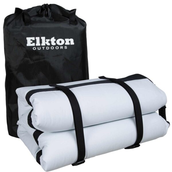 Elkton Outdoors ELK-FCB-60 60-Inch Insulated Large Portable Fish Cooler Kill Bag with 4 Handles, Removable Shoulder Strap, White