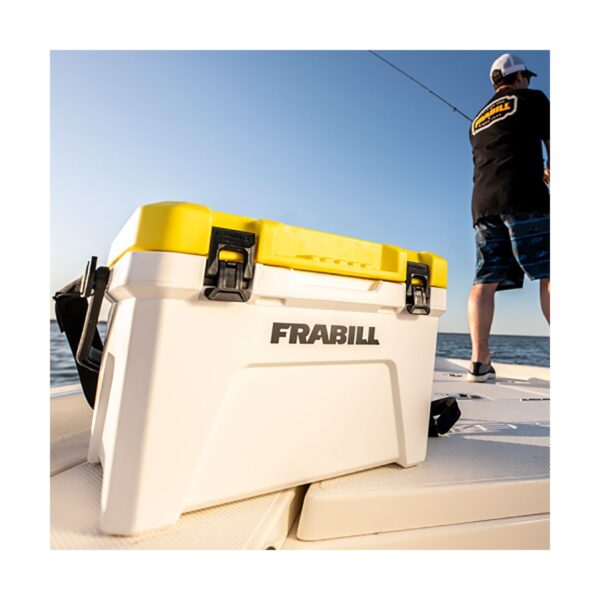 Frabill FRBBA213 Magnum Bait Station 13 Heavy Duty Tackle Box Bait Station Live Bait Cooler, 2 Speed Water Resistant Battery Powered Aerator, 13 Quart