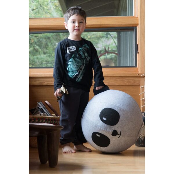 Vivora Niko Children's Anti Burst Inflatable 18 Inch Spherical Bounce Exercise Ball Ergonomic Chair, Panda Bear