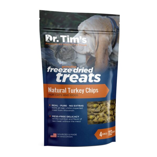 Dr. Tim's Pet Food Freeze Dried Turkey Chips - 4oz