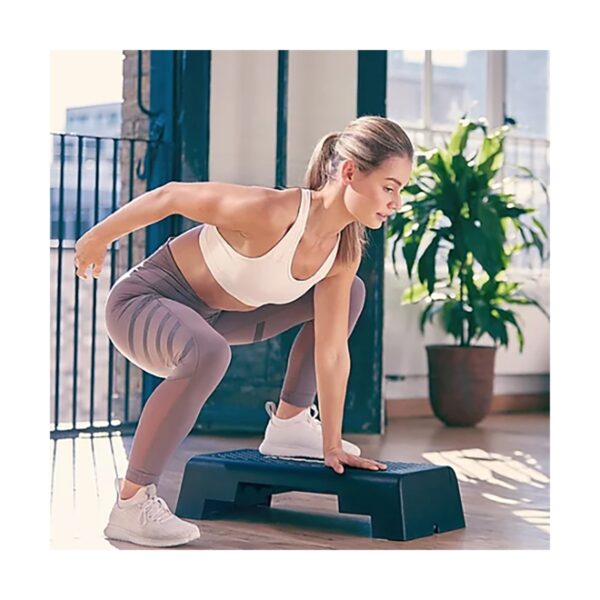 Reebok Mini Aerobic Exercise Step Platform Versatile Home Gym Workout Equipment for All Skill Levels, Black